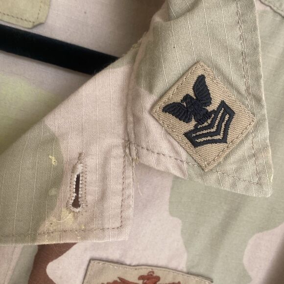 Custom Vintage Camouflage Jacket with Smile Design. XL/Long - Picture 5 of 6